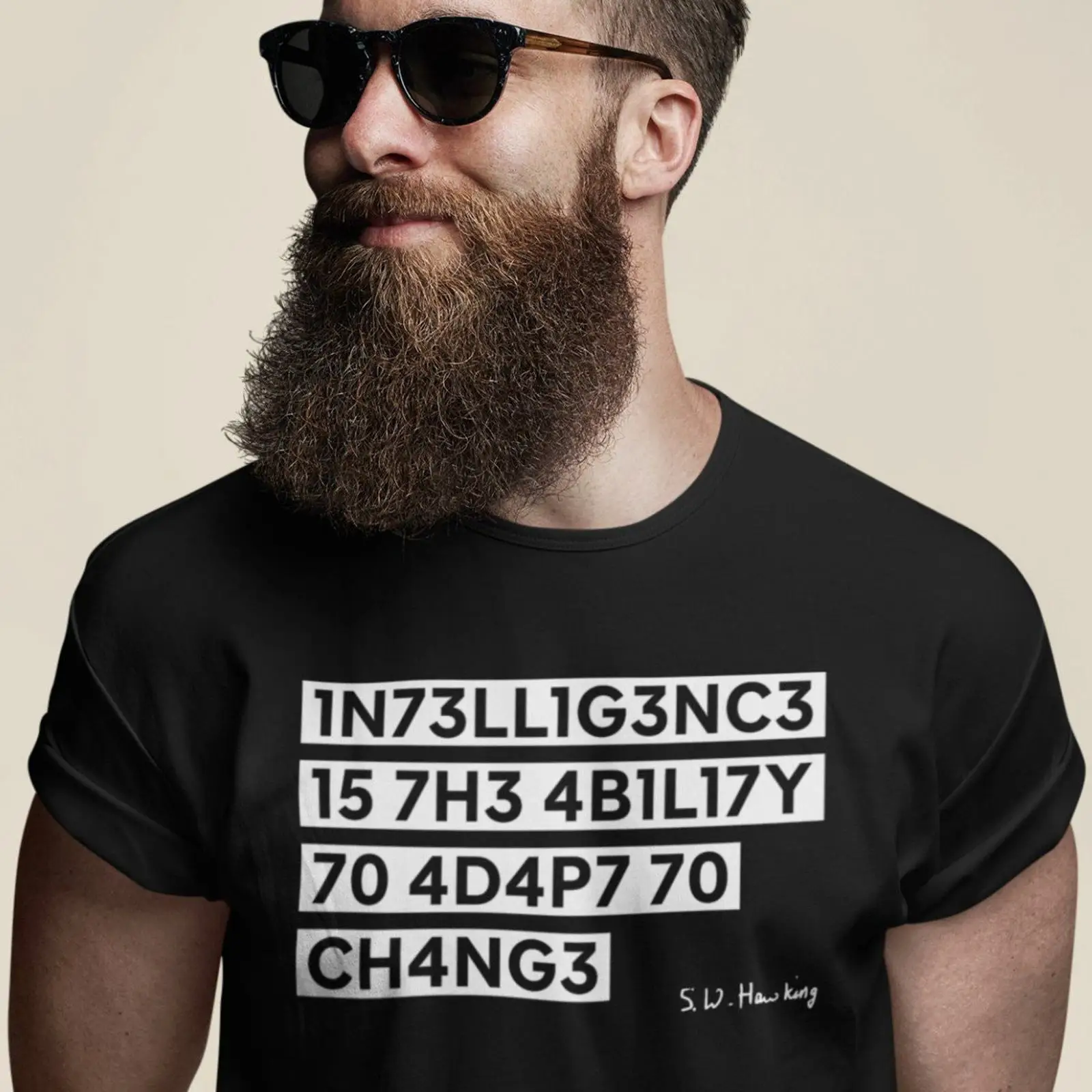 Vintage Fashion Quotes - Stephen Hawking quote Intelligence Nerd T