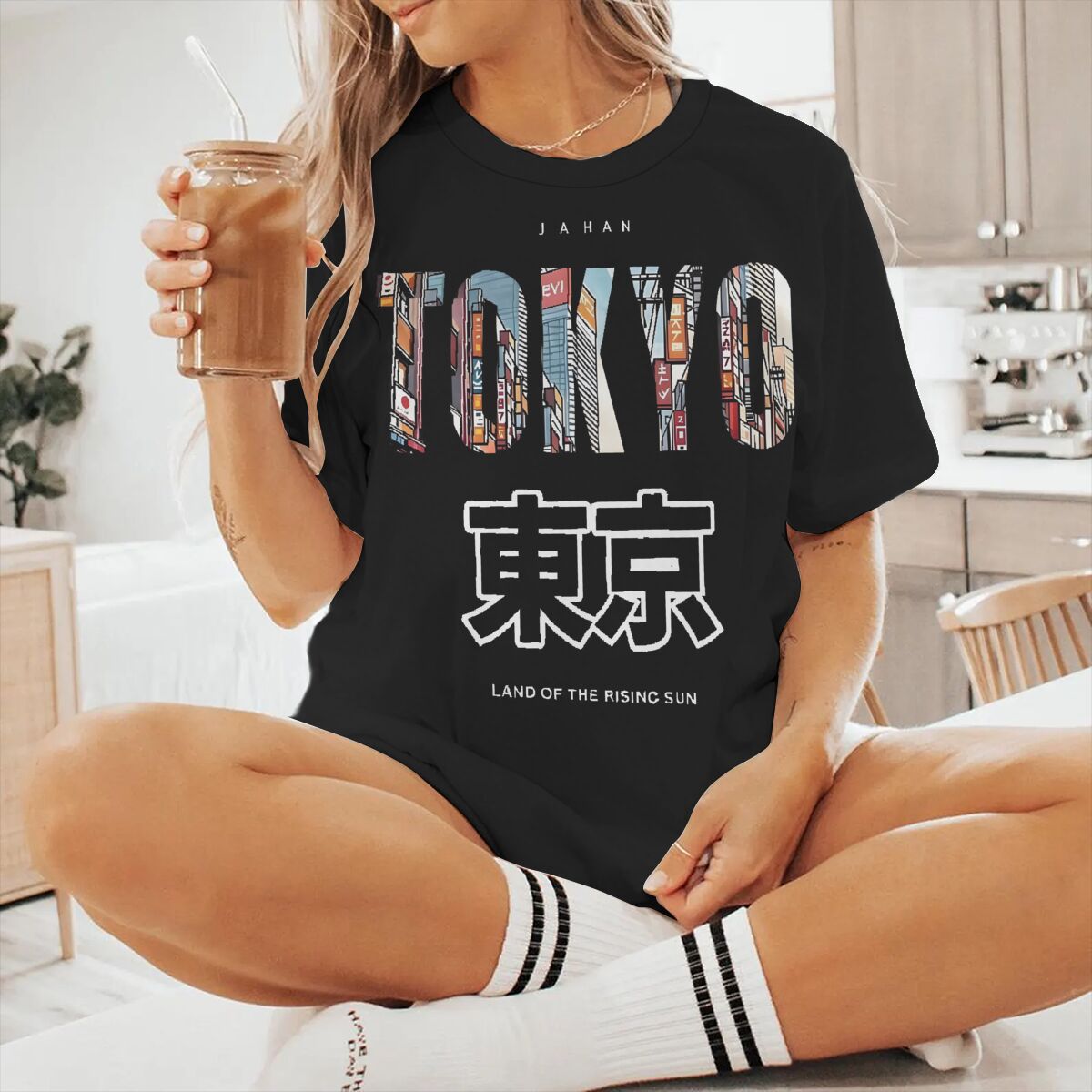Vintage Fashion In Tokyo - Tokyo Printed Fashion Forward Crewneck T-Shirt