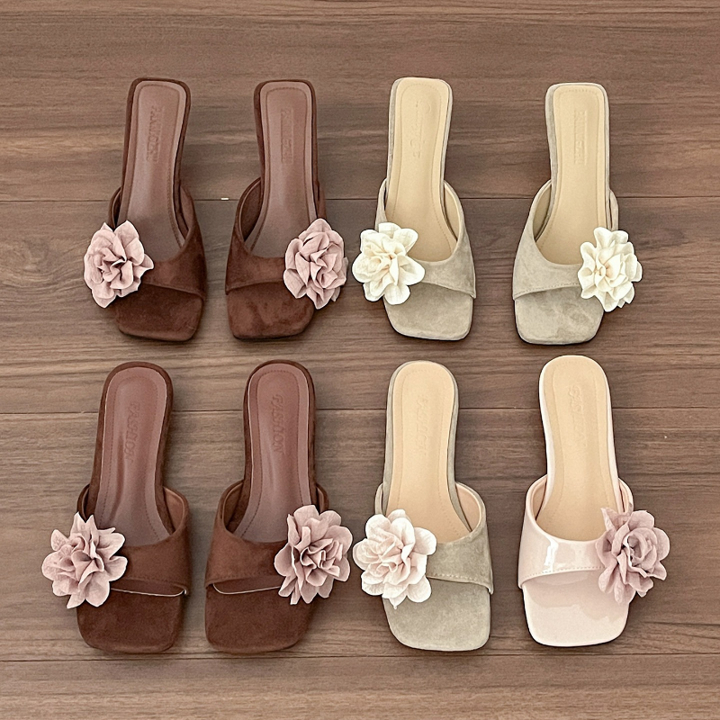 Vintage Fashion Dress - Vintage Summer Thin Heel Flower Women