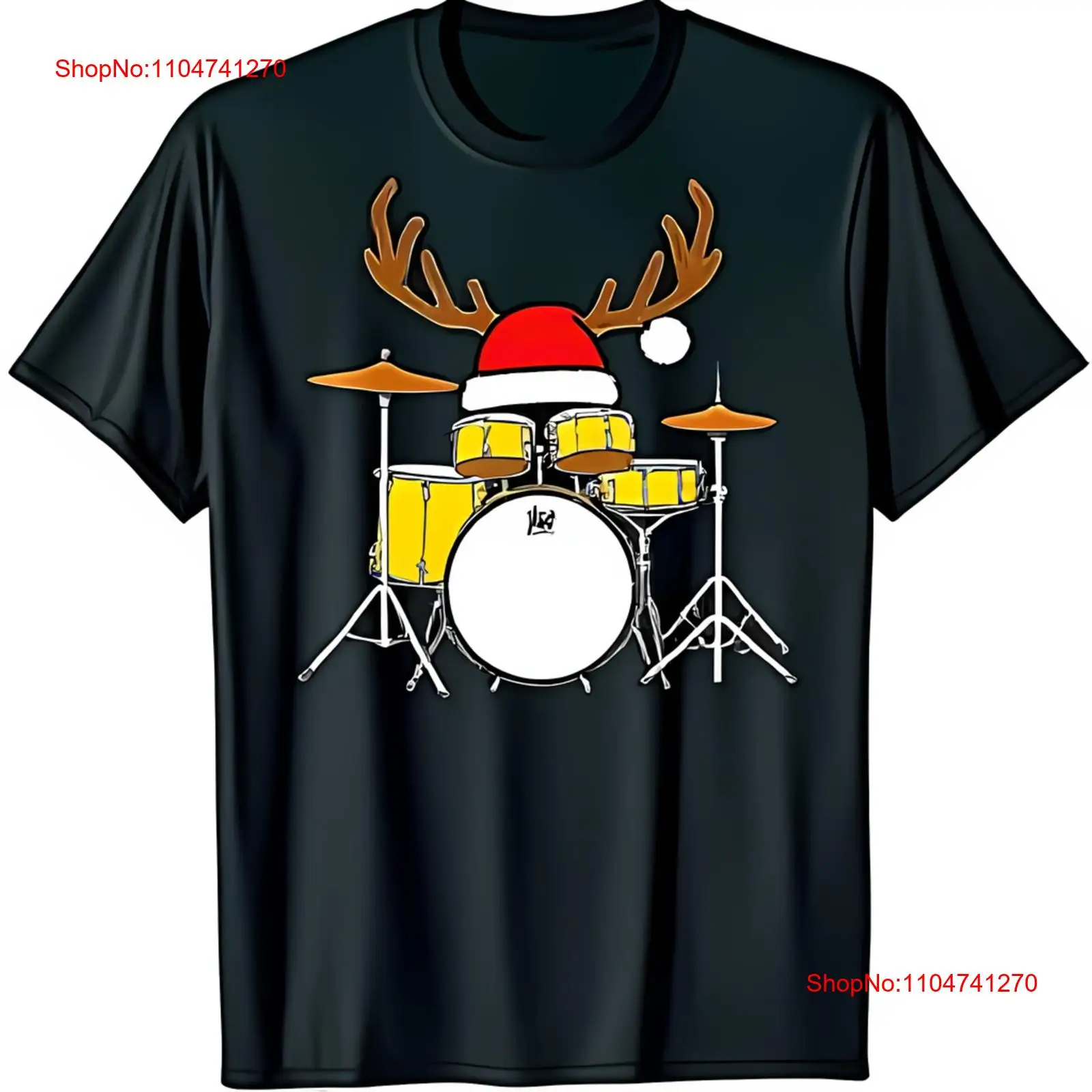 Vintage Fashion Hats - Fun Black T Shirt with Drum