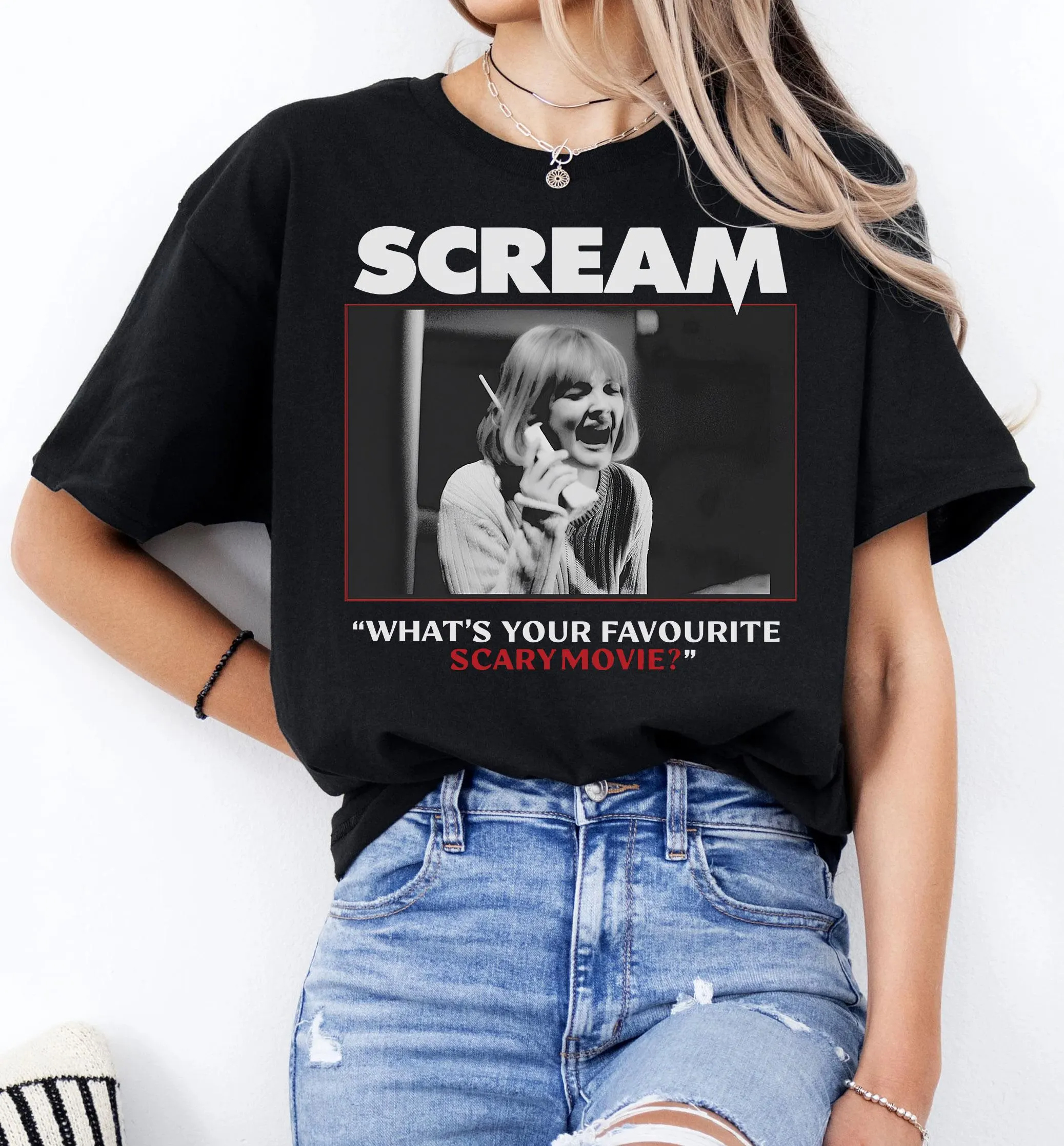 Vintage Fashion Quotes - Scream Movie Shirt What's Your Favorite