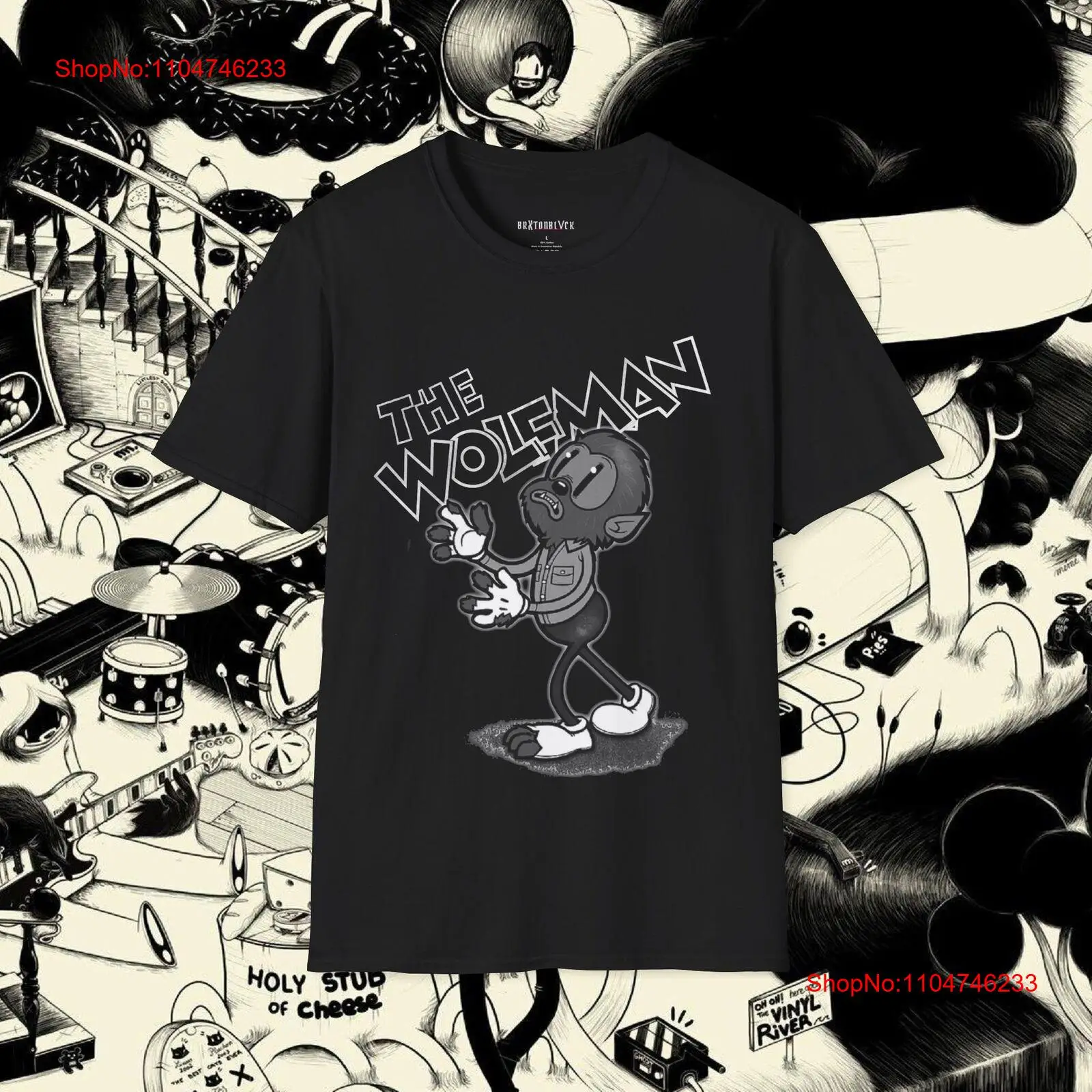 Vintage Fashion Icons - Wolfman Retro Vintage horror iconic Cartoon