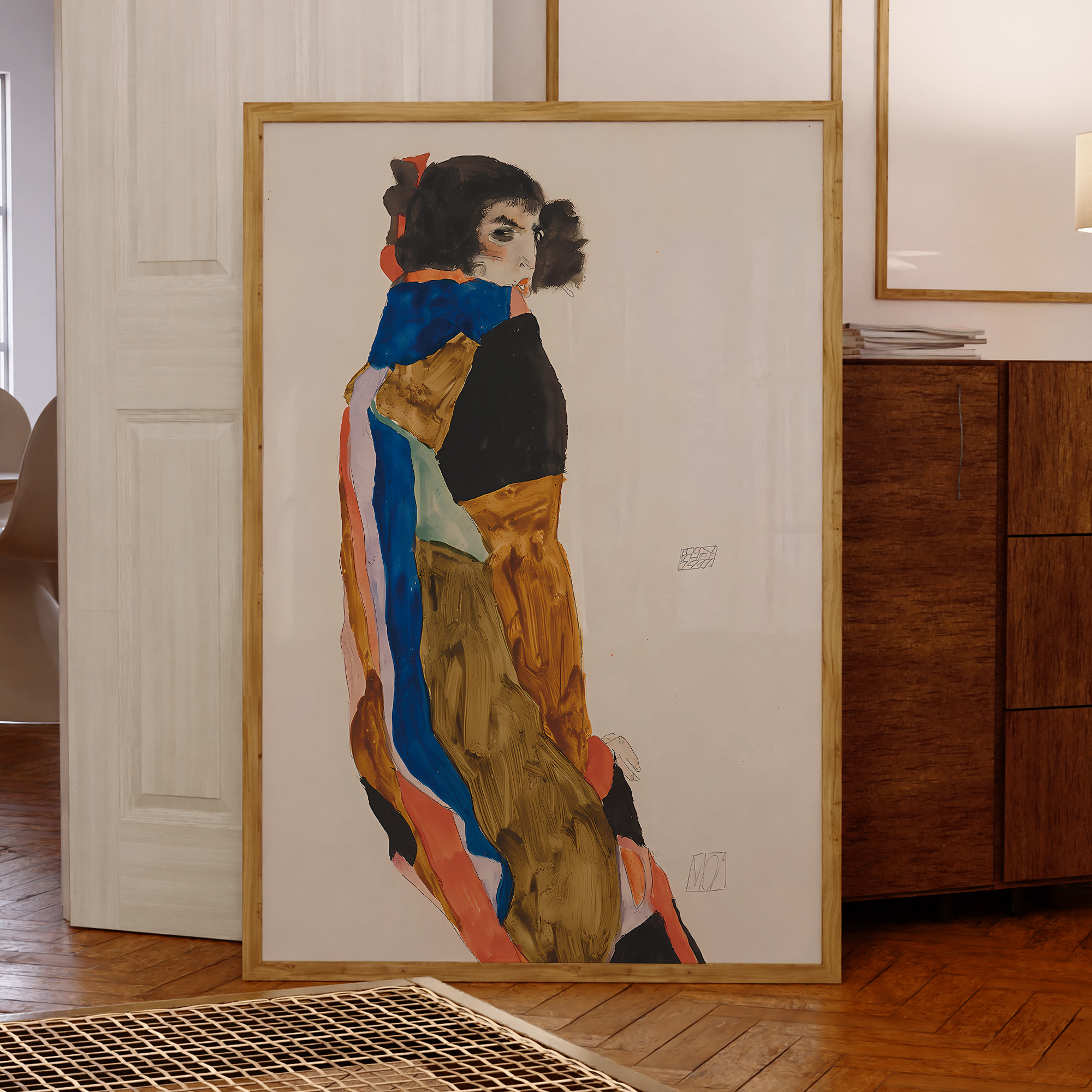 Modern Abstract Egon Schiele M - Vintage Fashion Wall Art avaliação e preço