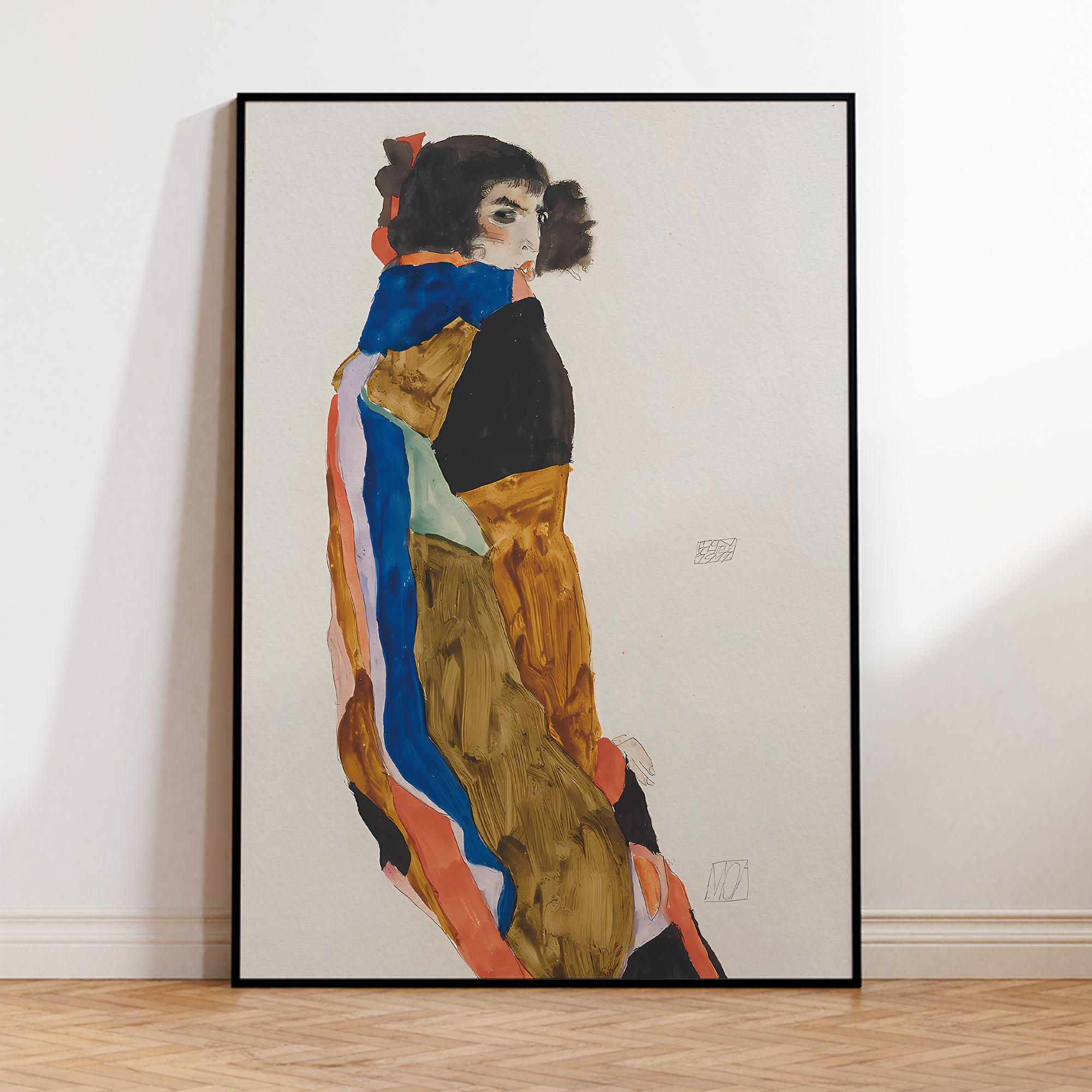 Modern Abstract Egon Schiele M - Vintage Fashion Wall Art avaliação e preço