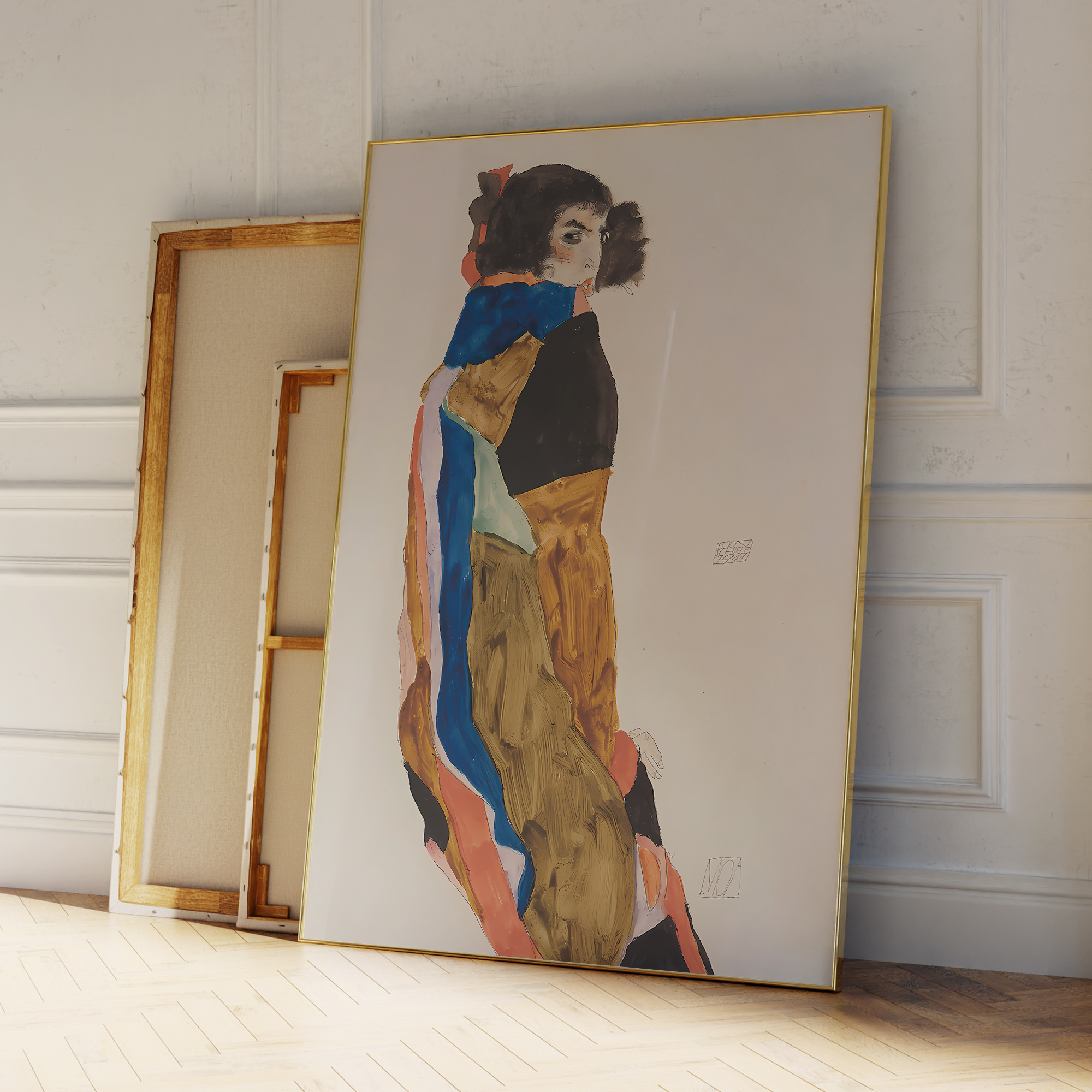 Modern Abstract Egon Schiele M - Vintage Fashion Wall Art avaliação e preço