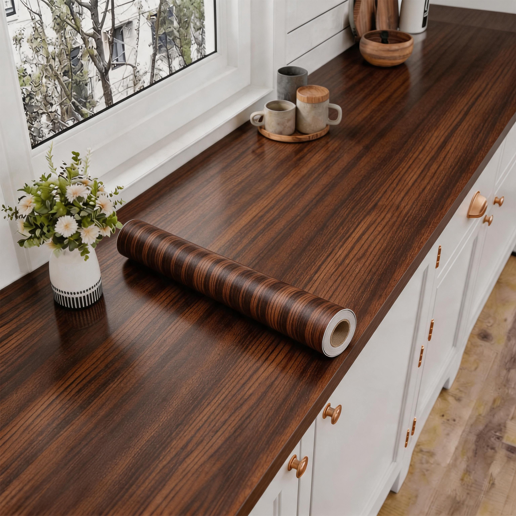 Waterproof Wood Vinyl Wallpape - Vintage Fashion Wallpaper avaliação e preço