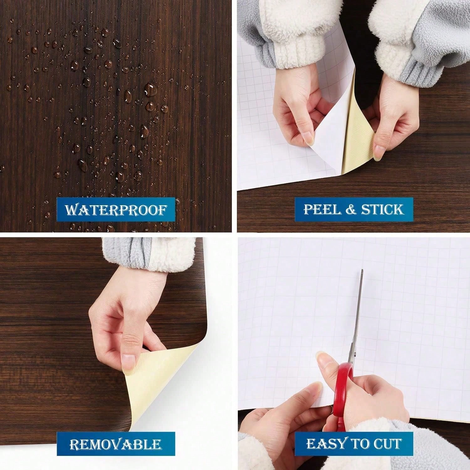 Waterproof Wood Vinyl Wallpape - Vintage Fashion Wallpaper avaliação e preço