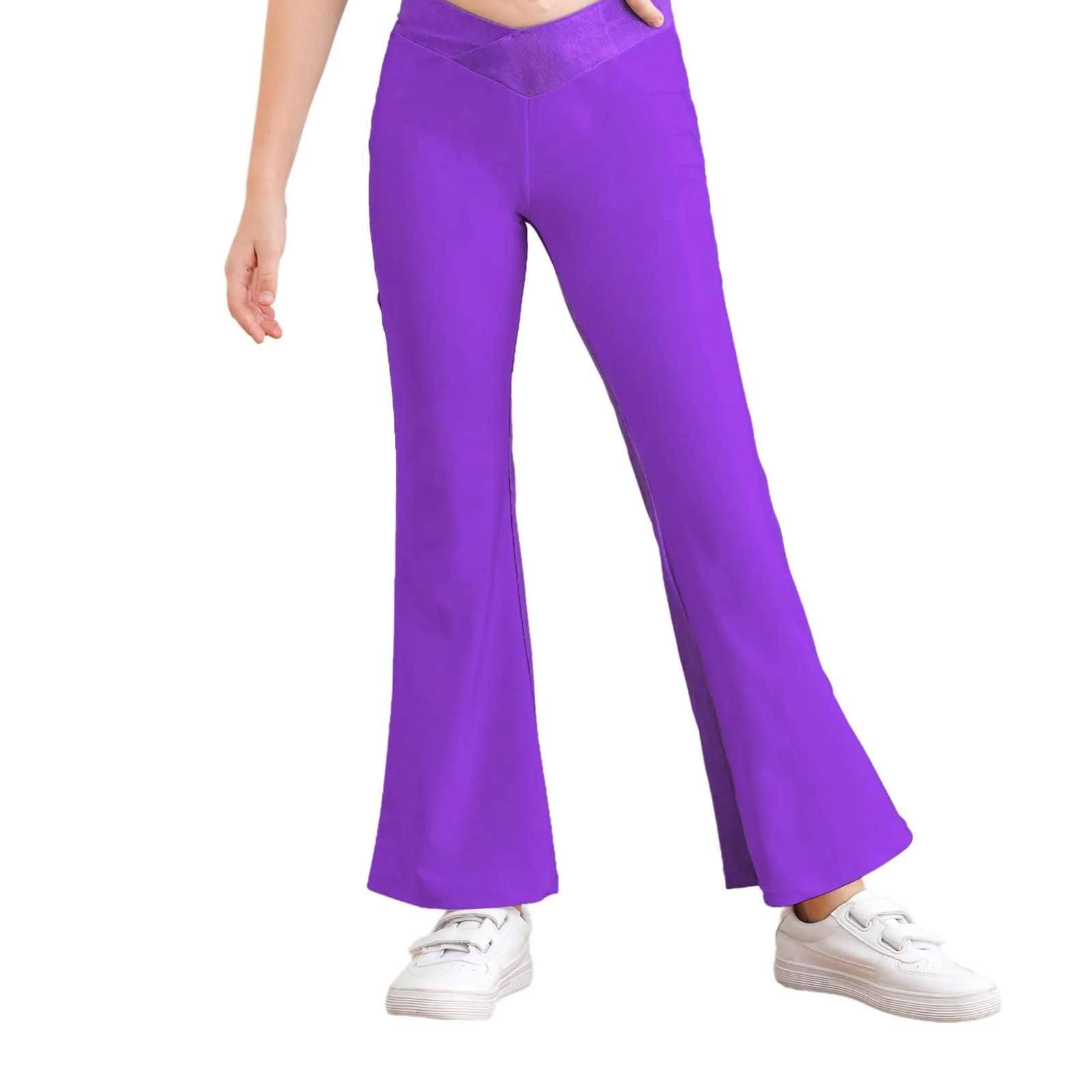 Kids Girls Shiny Flared Trouse - Wide Leg Trouser 70S avaliação e preço