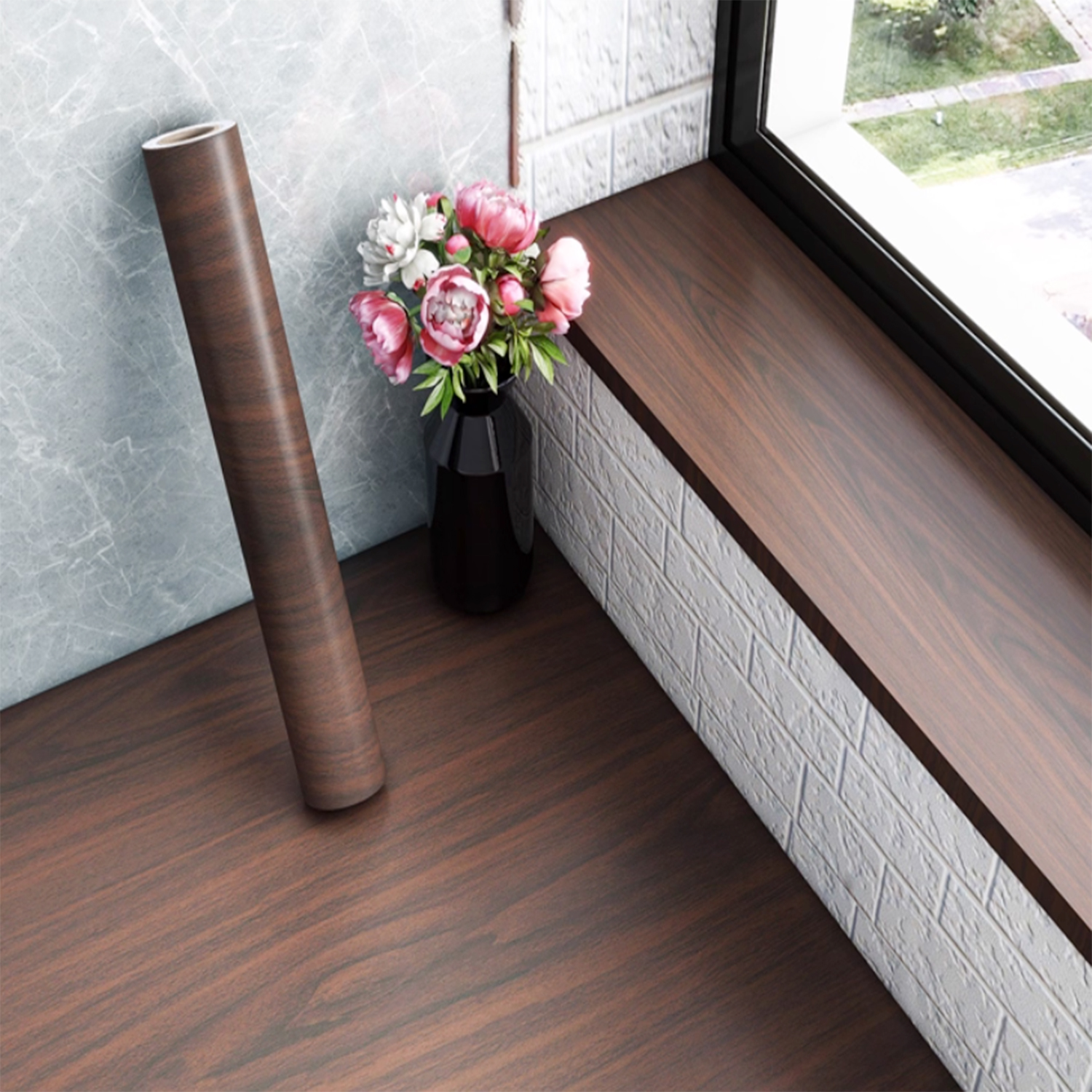 40CM Roll Material Wood Grain  - Vintage Fashion Wallpaper avaliação e preço