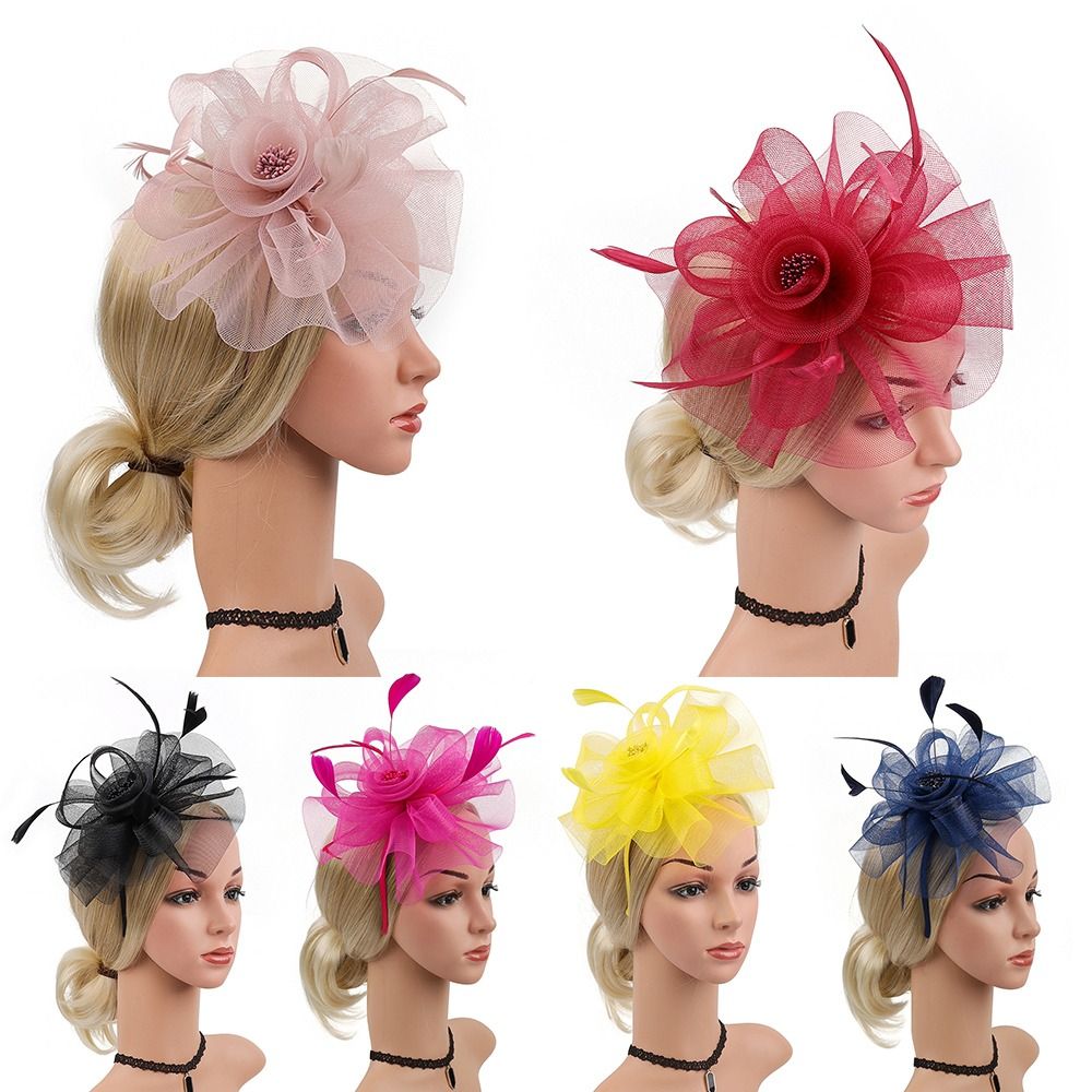 Feathers Ribbon Fascinator Hat - Vintage Fashion Hats avaliação e preço
