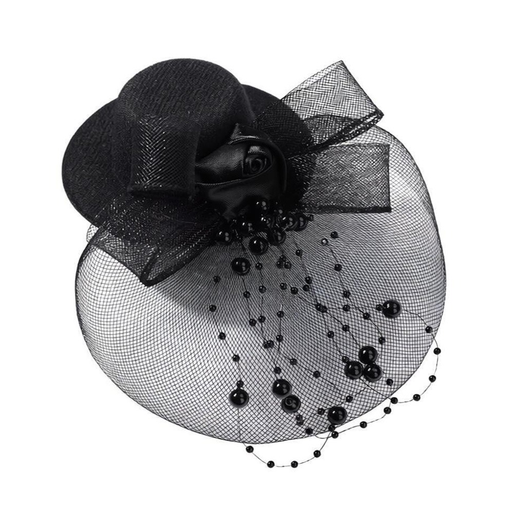 Fashion Elegant Mesh Top Hat B - Vintage Fashion Hats avaliação e preço