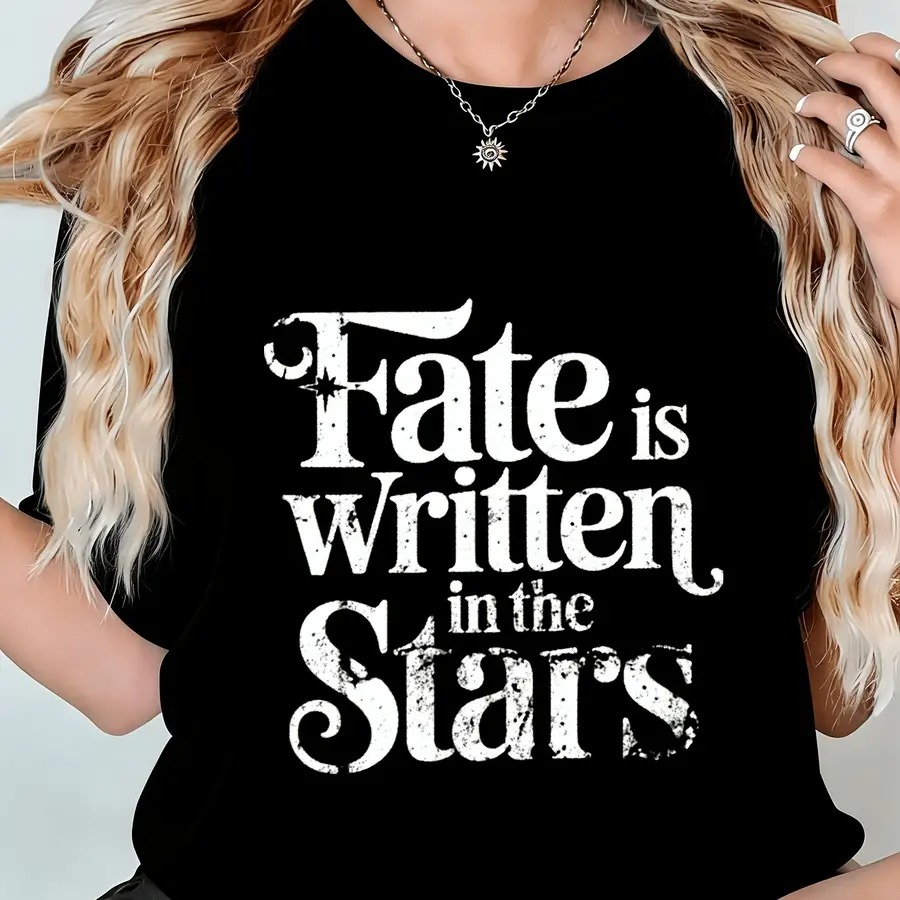 【New Arrival】Women Fate Is Wri - Vintage Fashion Quotes avaliação e preço