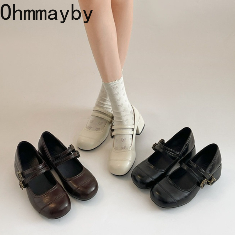 Vintage Thick Heel Women Mary  - Vintage Fashion Fabrics avaliação e preço