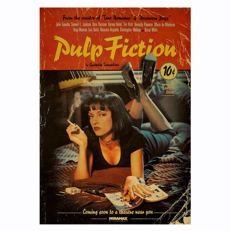 Pulp Fiction Vintage Poster Re - Vintage Fashion Wallpaper avaliação e preço