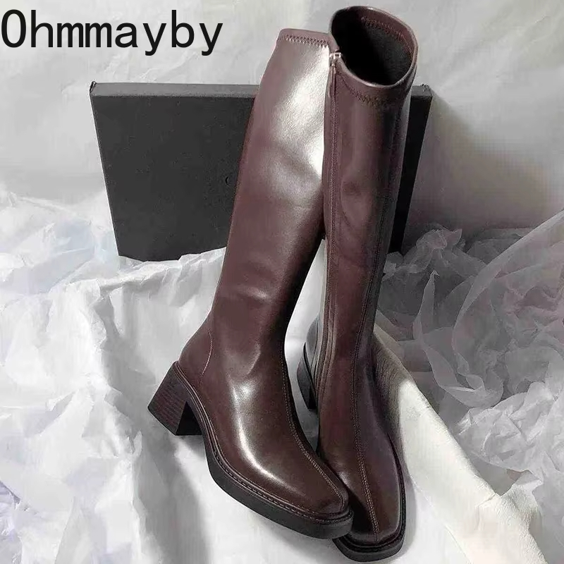 Vintage Thick Heel Women Knee  - Vintage Fashion Fabrics avaliação e preço