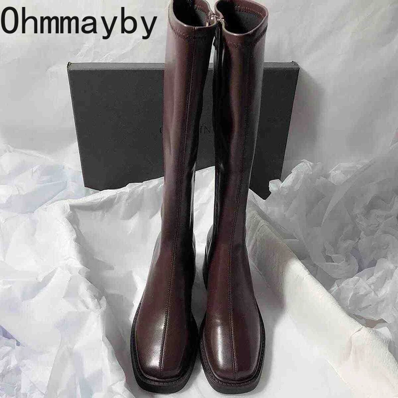 Vintage Thick Heel Women Knee  - Vintage Fashion Fabrics avaliação e preço