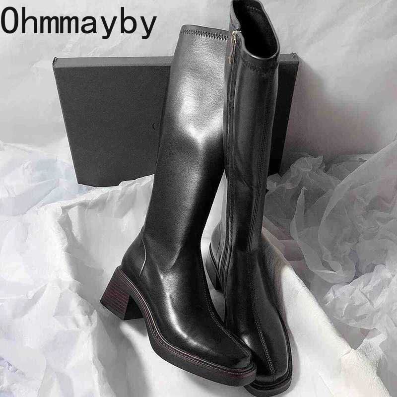 Vintage Thick Heel Women Knee  - Vintage Fashion Fabrics avaliação e preço