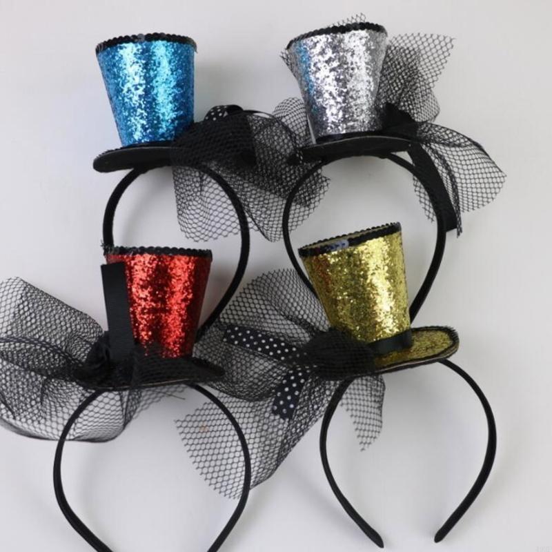 49MF Veil Top Hat Fascinators  - Vintage Fashion Hats avaliação e preço