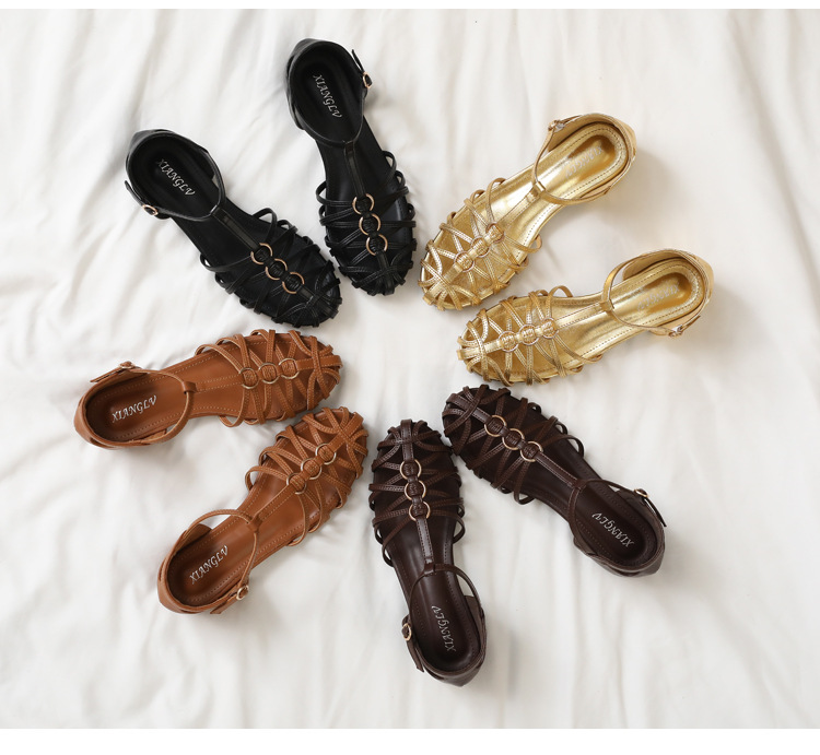 Plus Size Women Roman Sandals  - Vintage Fashion Dress avaliação e preço
