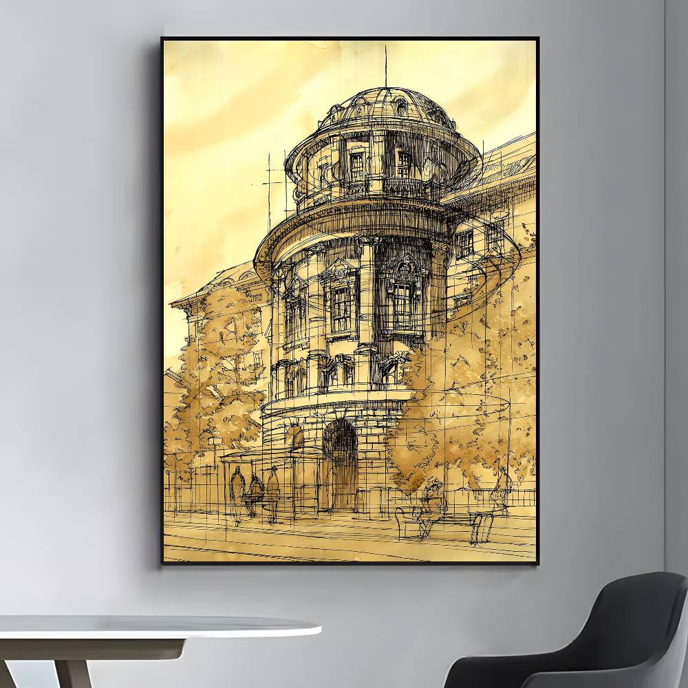Vintage Architecture Drawings  - Vintage Fashion Wallpaper avaliação e preço
