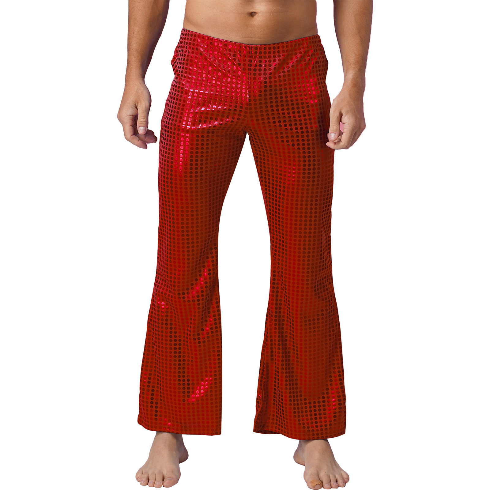 Mens 70s Shiny Sequins Hip Hop - Wide Leg Trouser 70S avaliação e preço