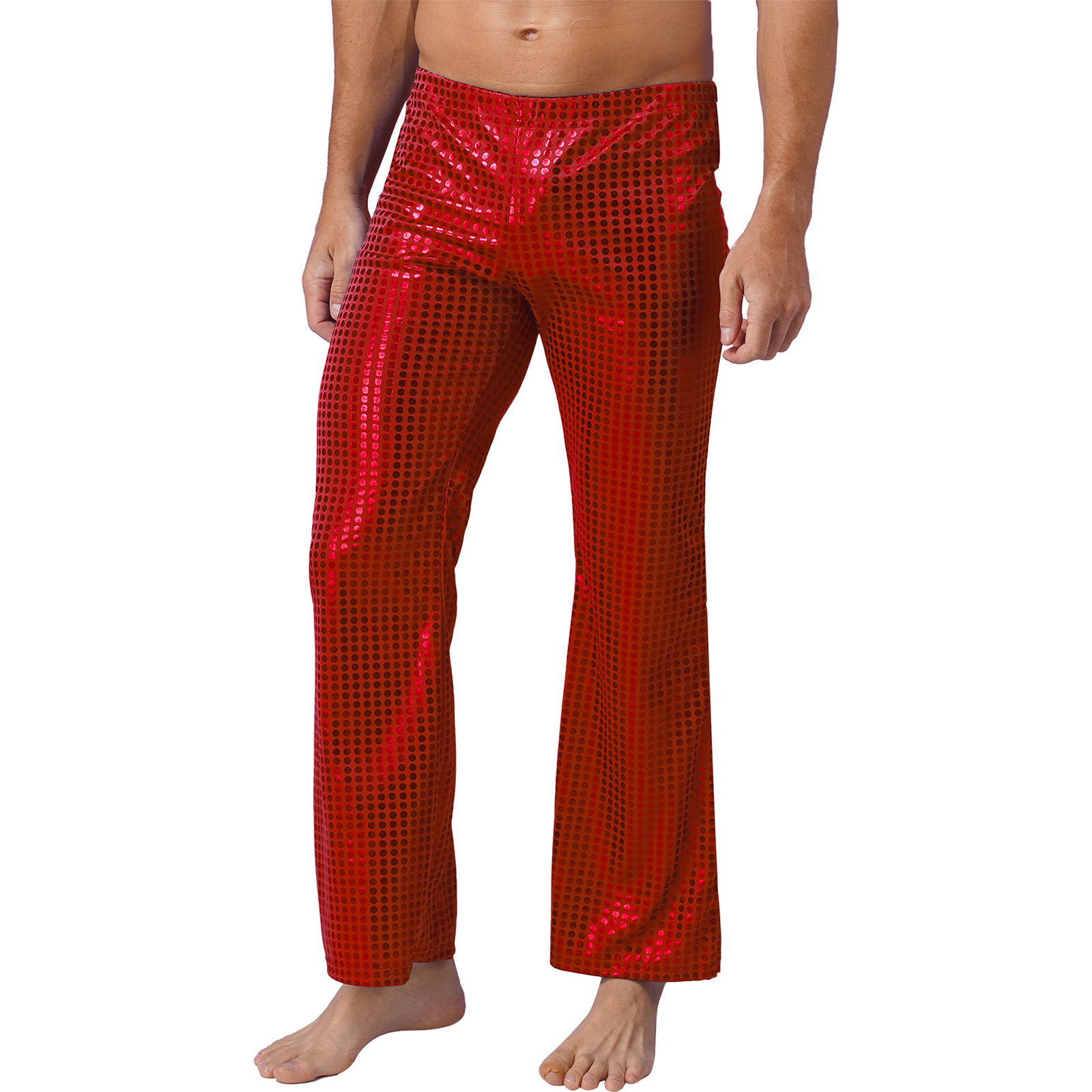Mens 70s Shiny Sequins Hip Hop - Wide Leg Trouser 70S avaliação e preço