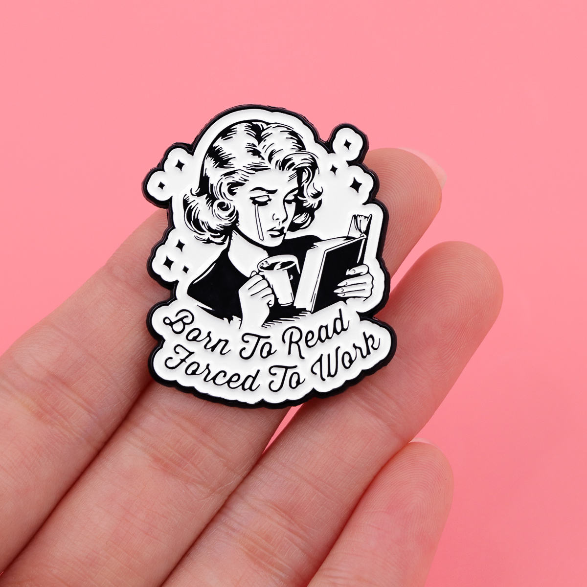 Bookworm Quotes Enamel Pin Rea - Vintage Fashion Quotes avaliação e preço