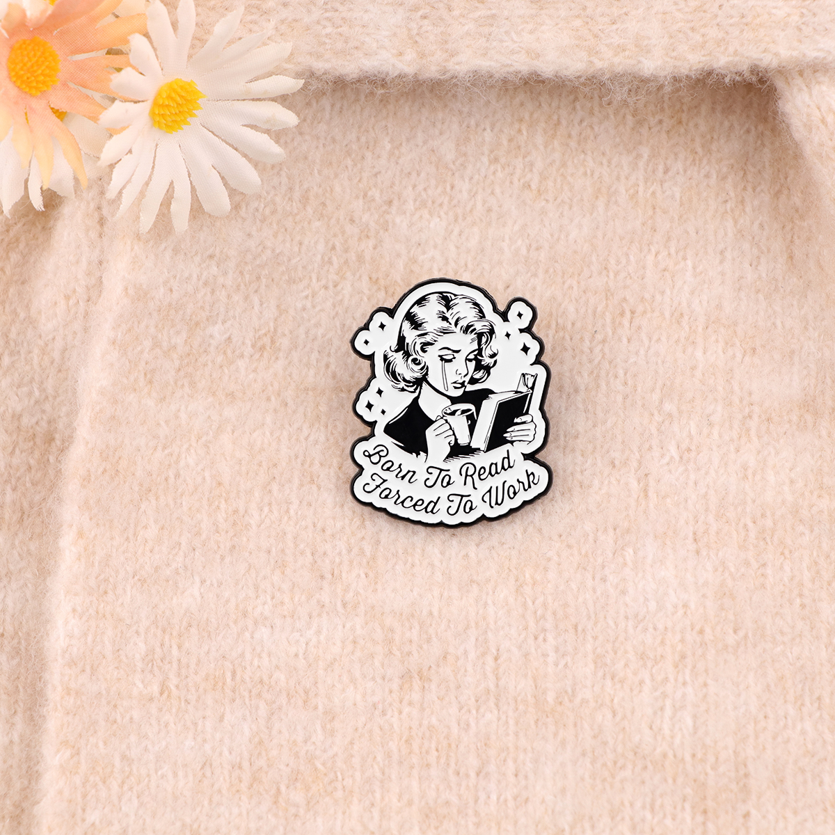 Bookworm Quotes Enamel Pin Rea - Vintage Fashion Quotes avaliação e preço