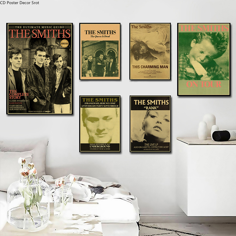 Rock Band The Smiths Retro Pos - Vintage Fashion Wallpaper avaliação e preço