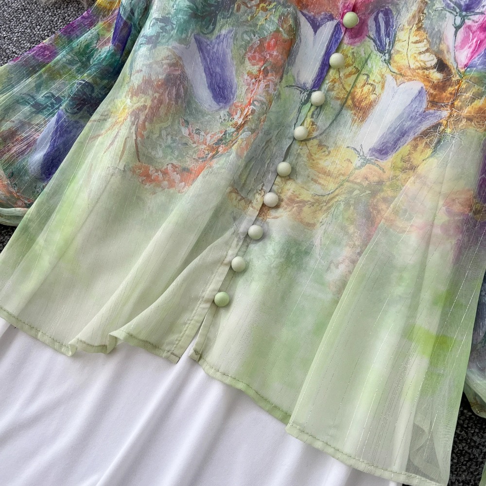 Women Sexy vintage print chiff - Vintage Fashion Dress avaliação e preço