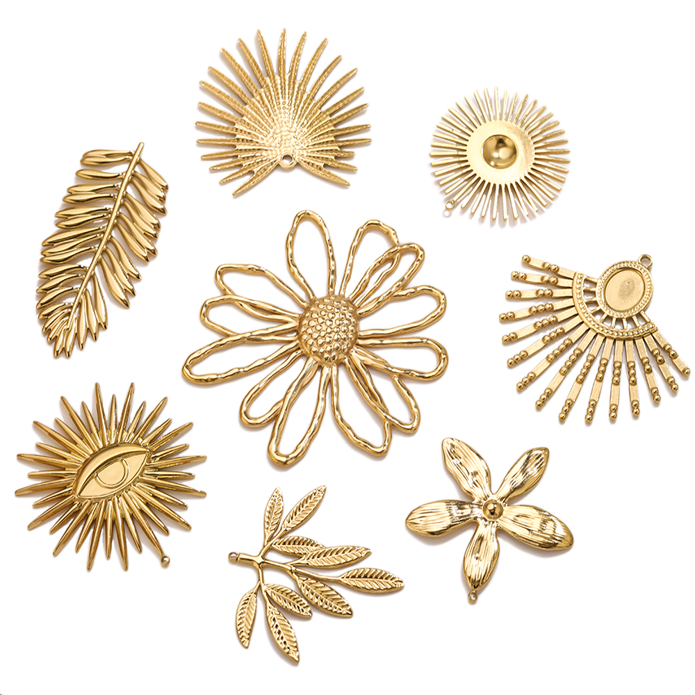 5pcs Stainless Steel Flower Ch - Vintage Fashion Jewelry Necklaces avaliação e preço