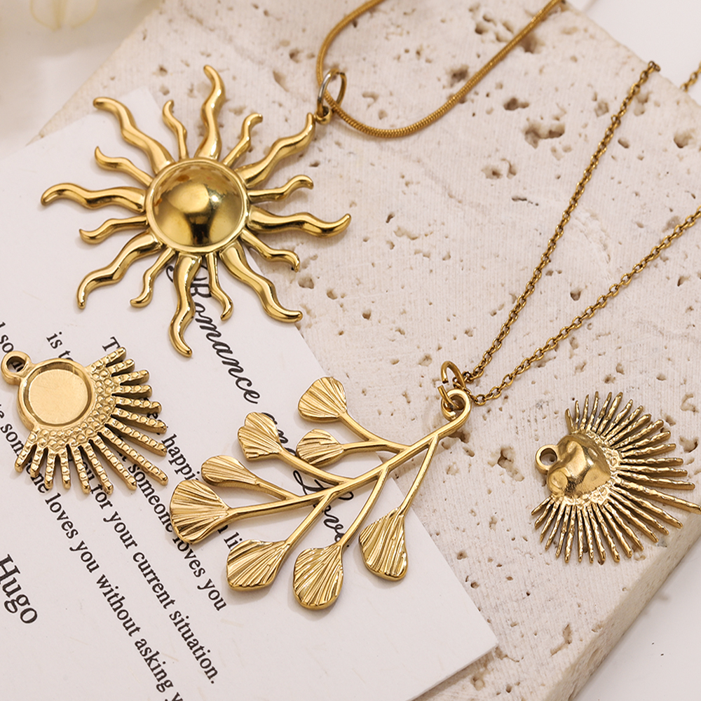 5pcs Stainless Steel Flower Ch - Vintage Fashion Jewelry Necklaces avaliação e preço