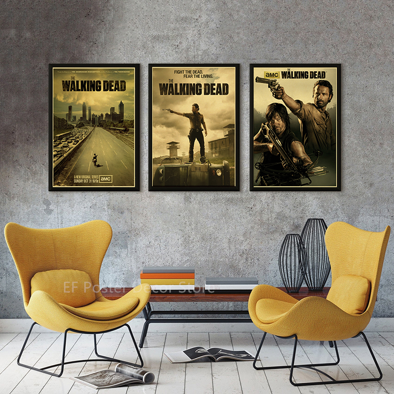 The Walking Dead Poster Rick G - Vintage Fashion Wallpaper avaliação e preço