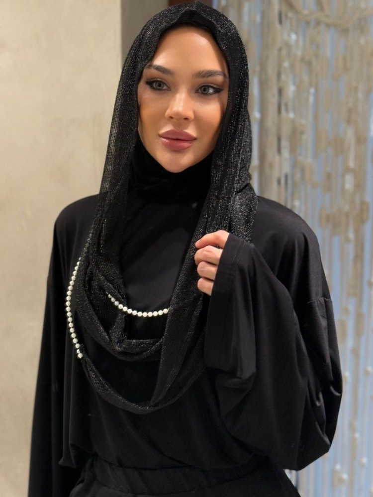 New Dubai Hood Hijab Pearl Lan - Vintage Fashion Hats avaliação e preço