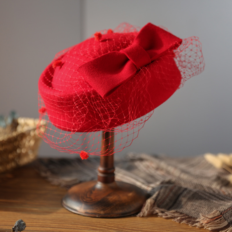 British Style Wool Beret with  - Vintage Fashion Influencer avaliação e preço