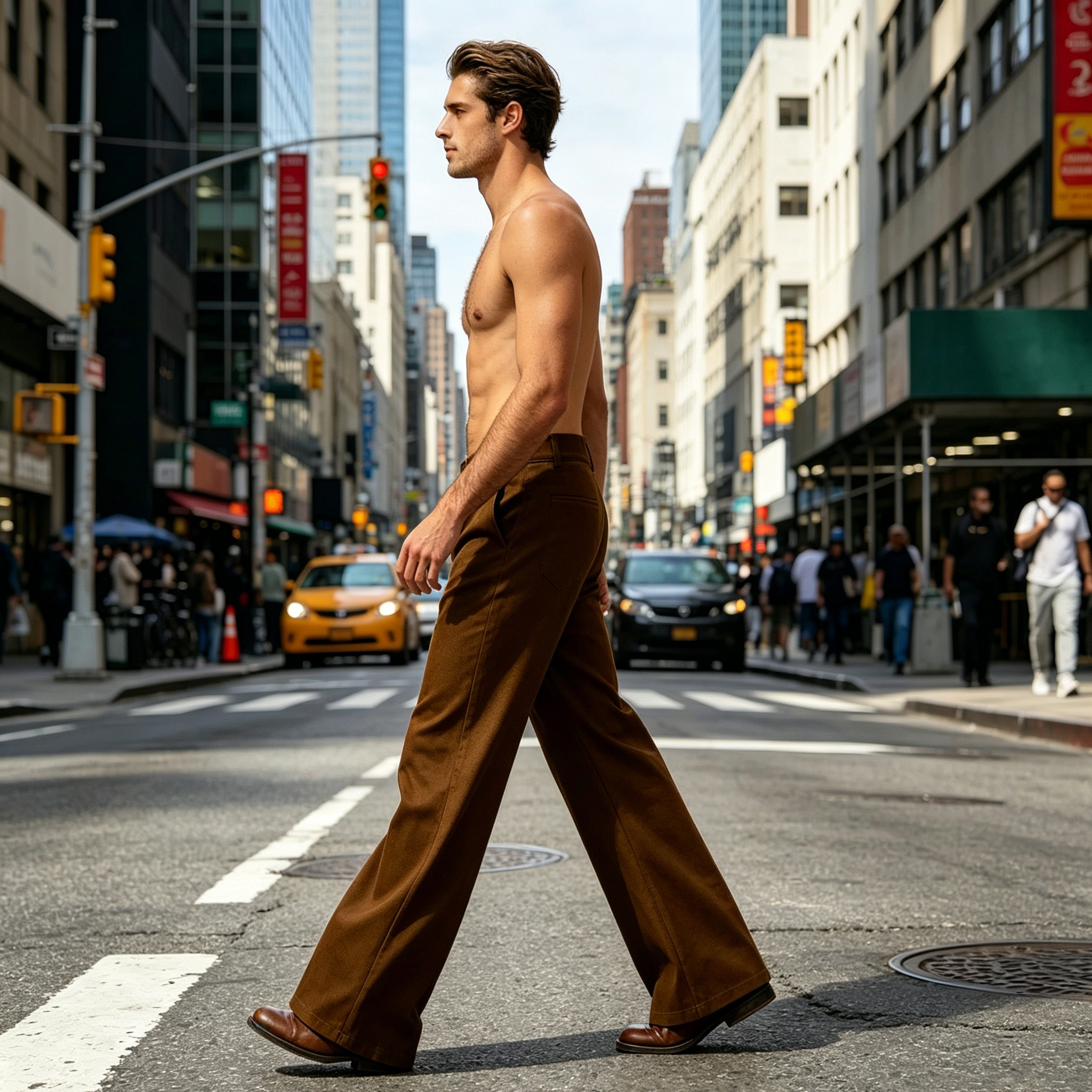 Men's Flare Pants 70s Retro Hi - Wide Leg Trouser 70S avaliação e preço