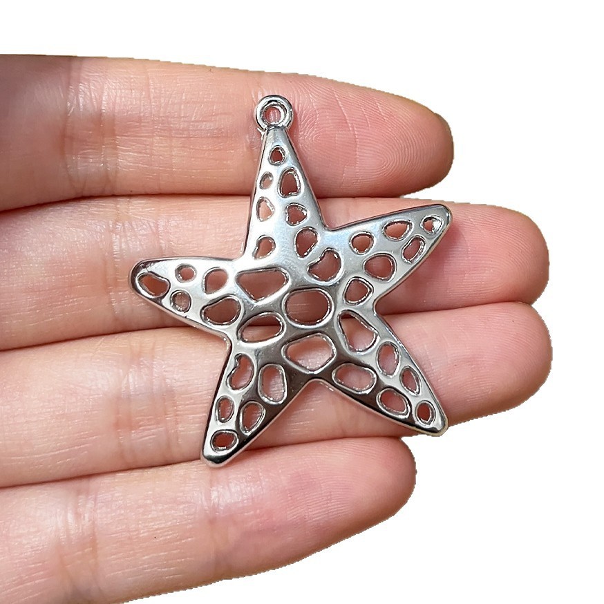 4Pcs Silvery Starfish Sea Star - Vintage Fashion Jewelry Necklaces avaliação e preço