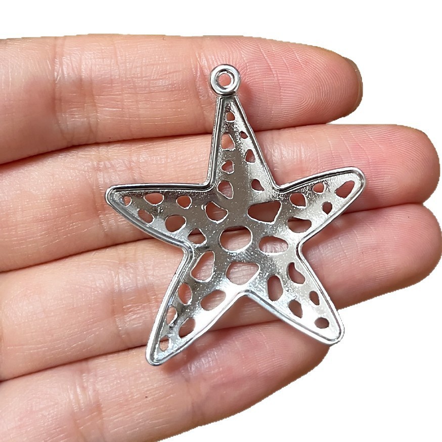 4Pcs Silvery Starfish Sea Star - Vintage Fashion Jewelry Necklaces avaliação e preço