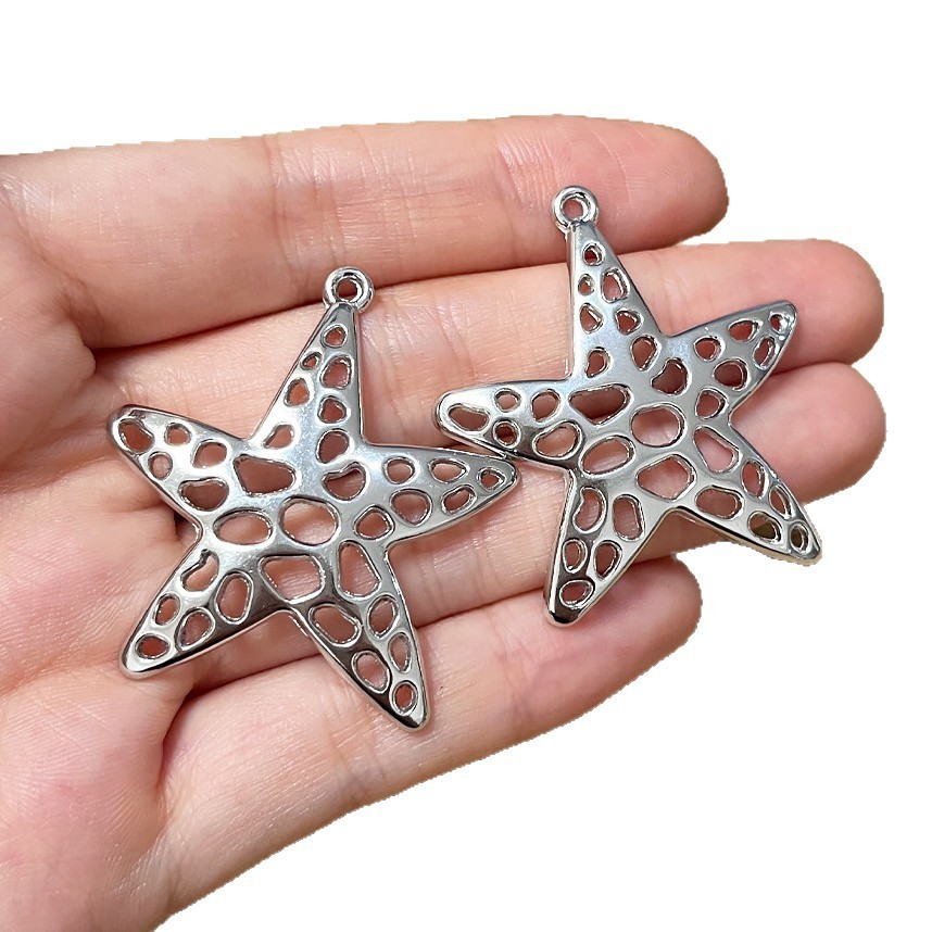 4Pcs Silvery Starfish Sea Star - Vintage Fashion Jewelry Necklaces avaliação e preço