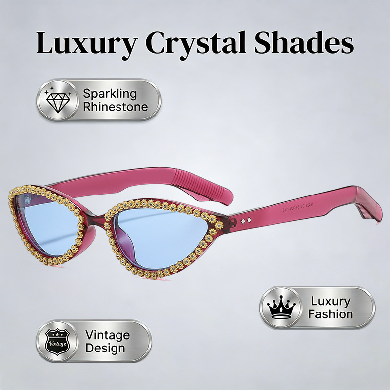Retro Small Cat Eye Sunglasses - Vintage Fashion Club Photos avaliação e preço