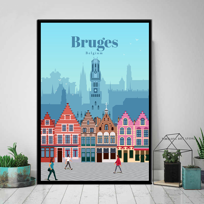 Frameless Tokyo Ottawa Prague  - Vintage Fashion Wall Art avaliação e preço