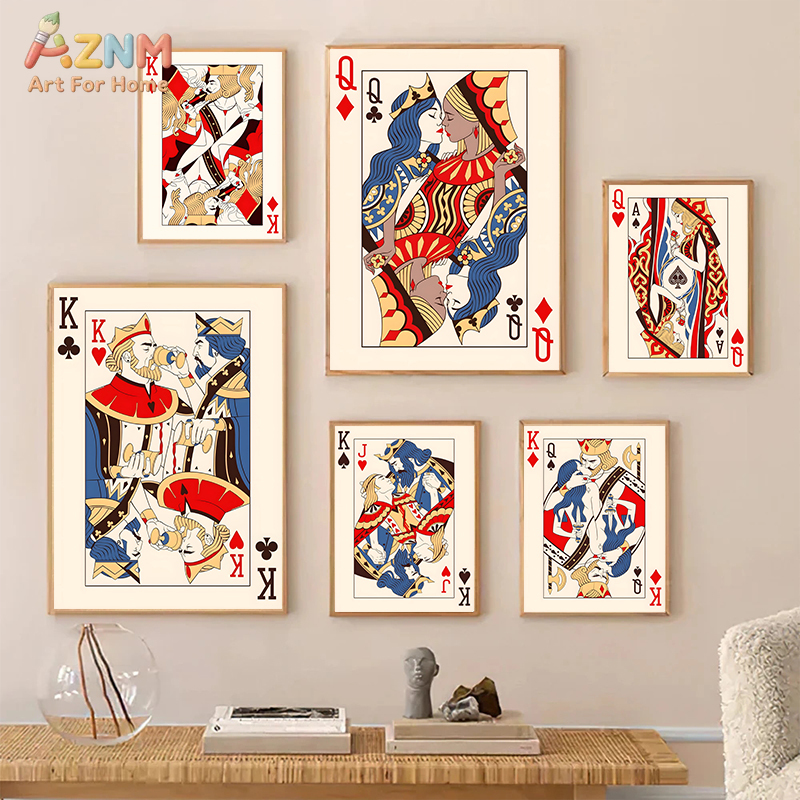 AZNM Romantic King Queen Jack  - Vintage Fashion Wall Art avaliação e preço