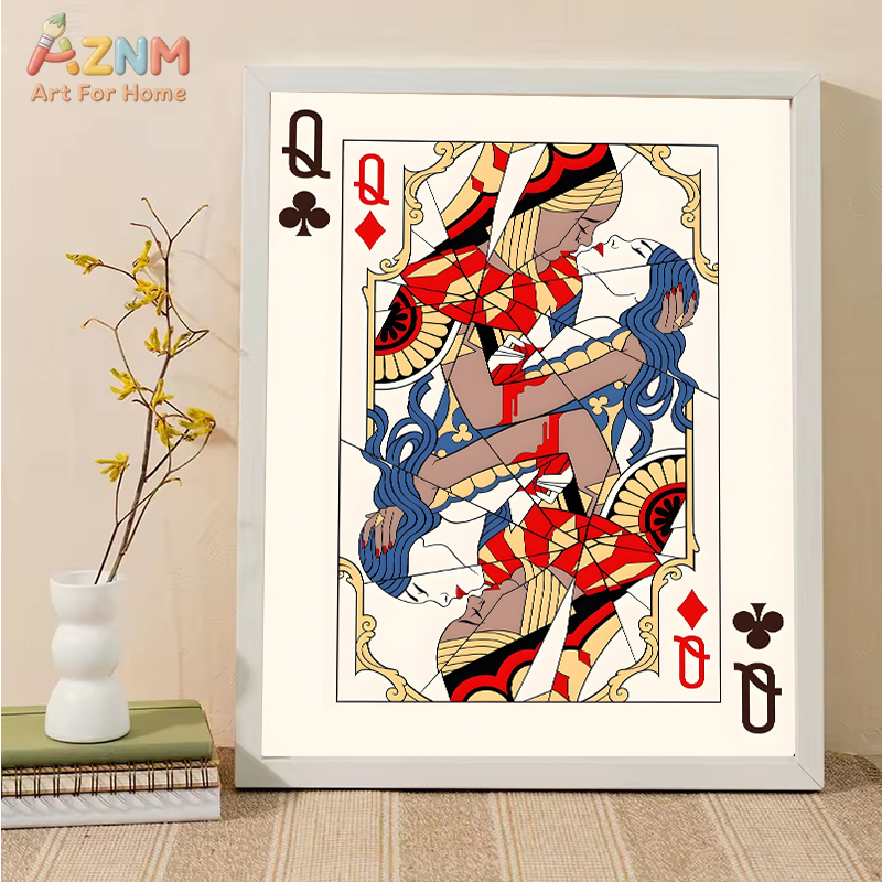 AZNM Romantic King Queen Jack  - Vintage Fashion Wall Art avaliação e preço