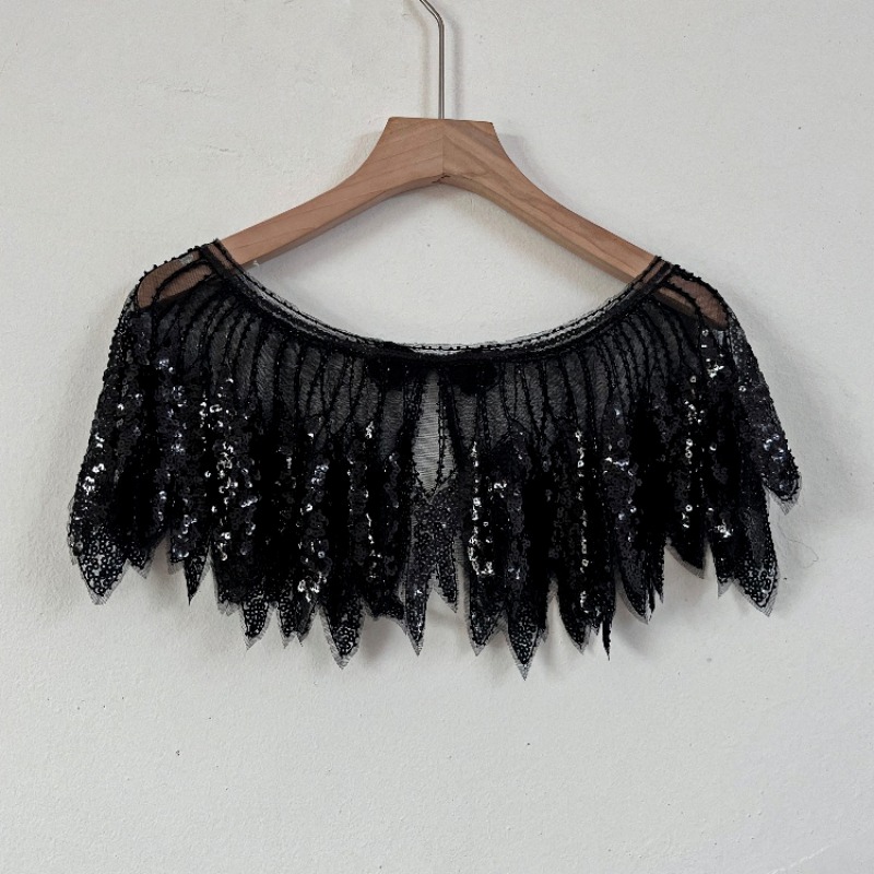 Ladies Sequins Leaf Lace Flapp - Vintage Fashion Fabrics avaliação e preço