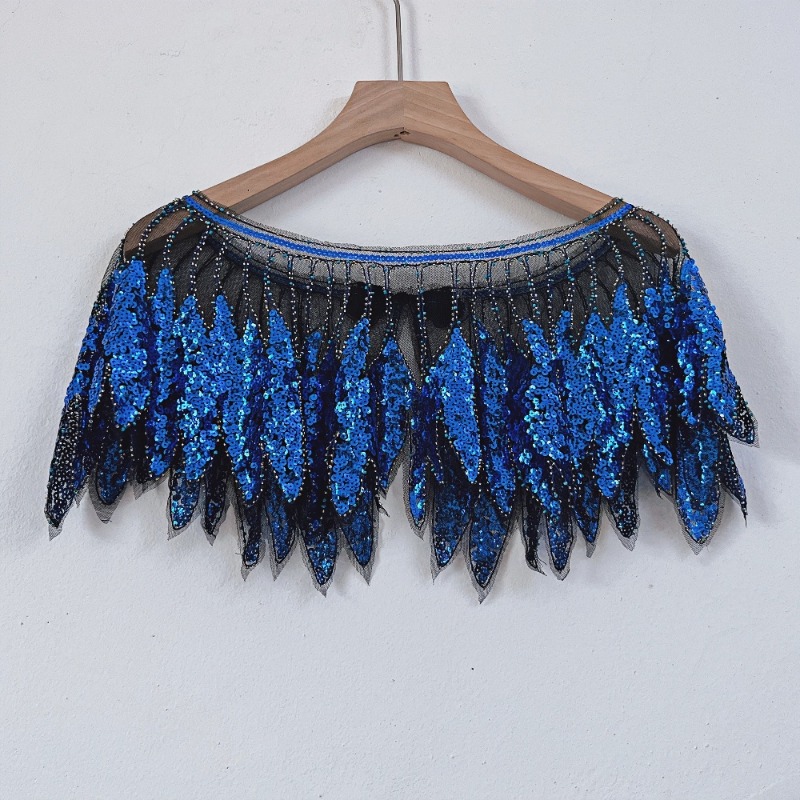 Ladies Sequins Leaf Lace Flapp - Vintage Fashion Fabrics avaliação e preço