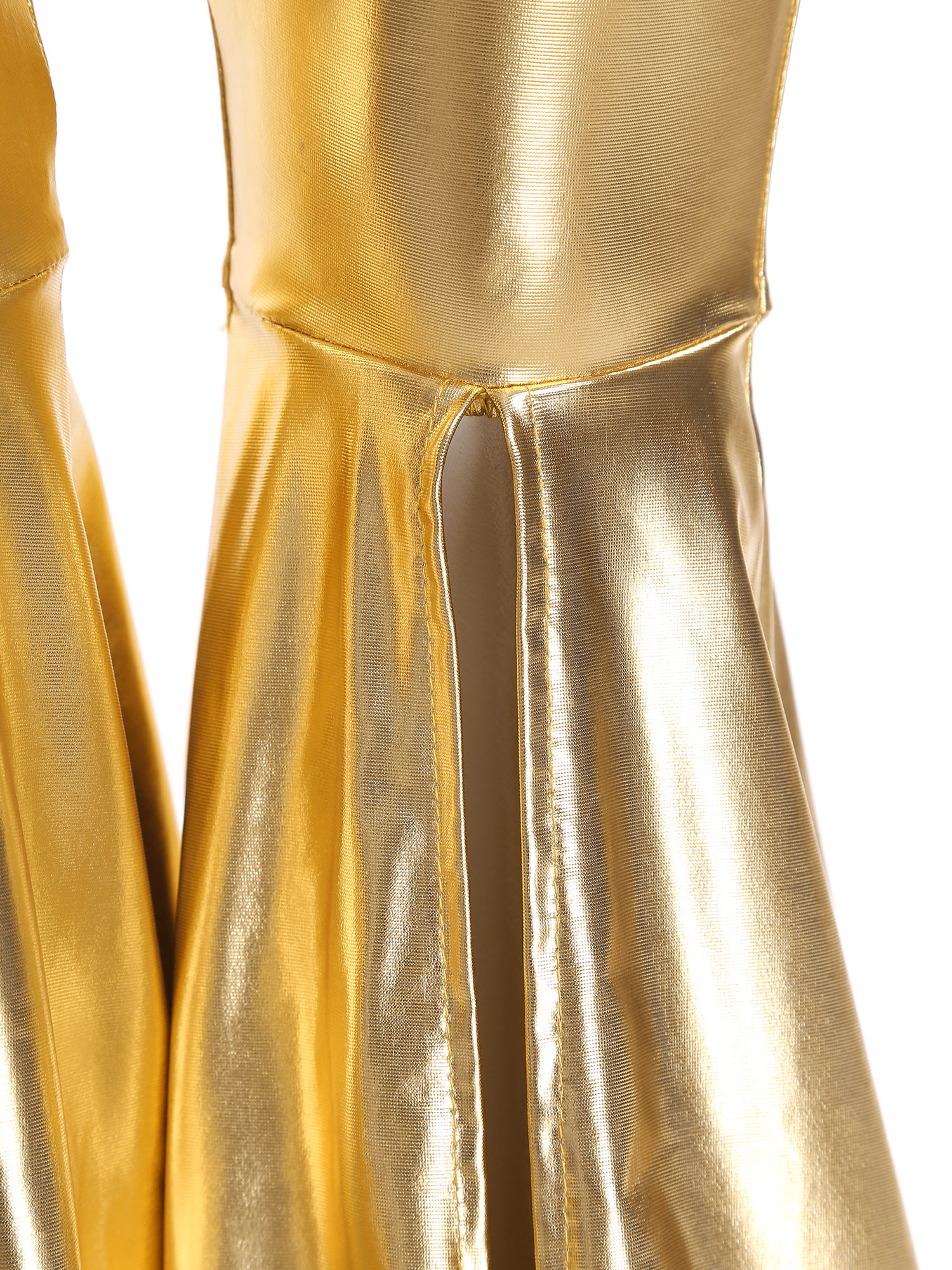 Girls Glossy Metallic Leggings - Wide Leg Trouser 70S avaliação e preço