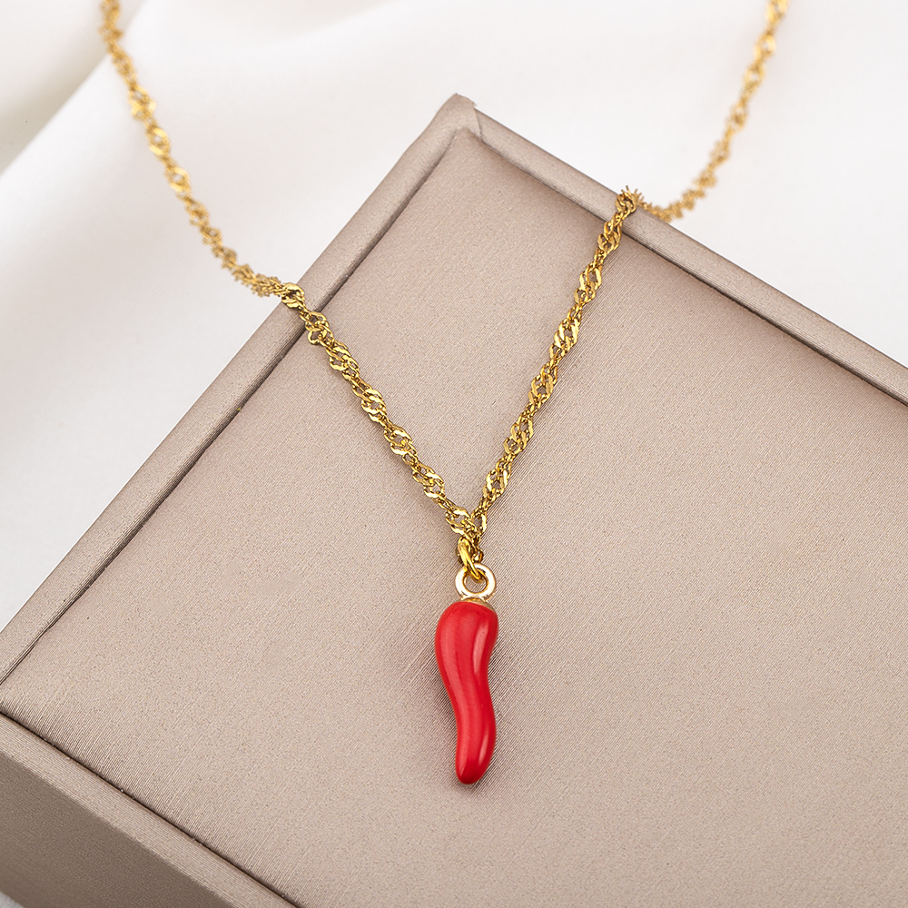 10pcs 5pcs 20pcs Red Hot Chili - Vintage Fashion Jewelry Necklaces avaliação e preço