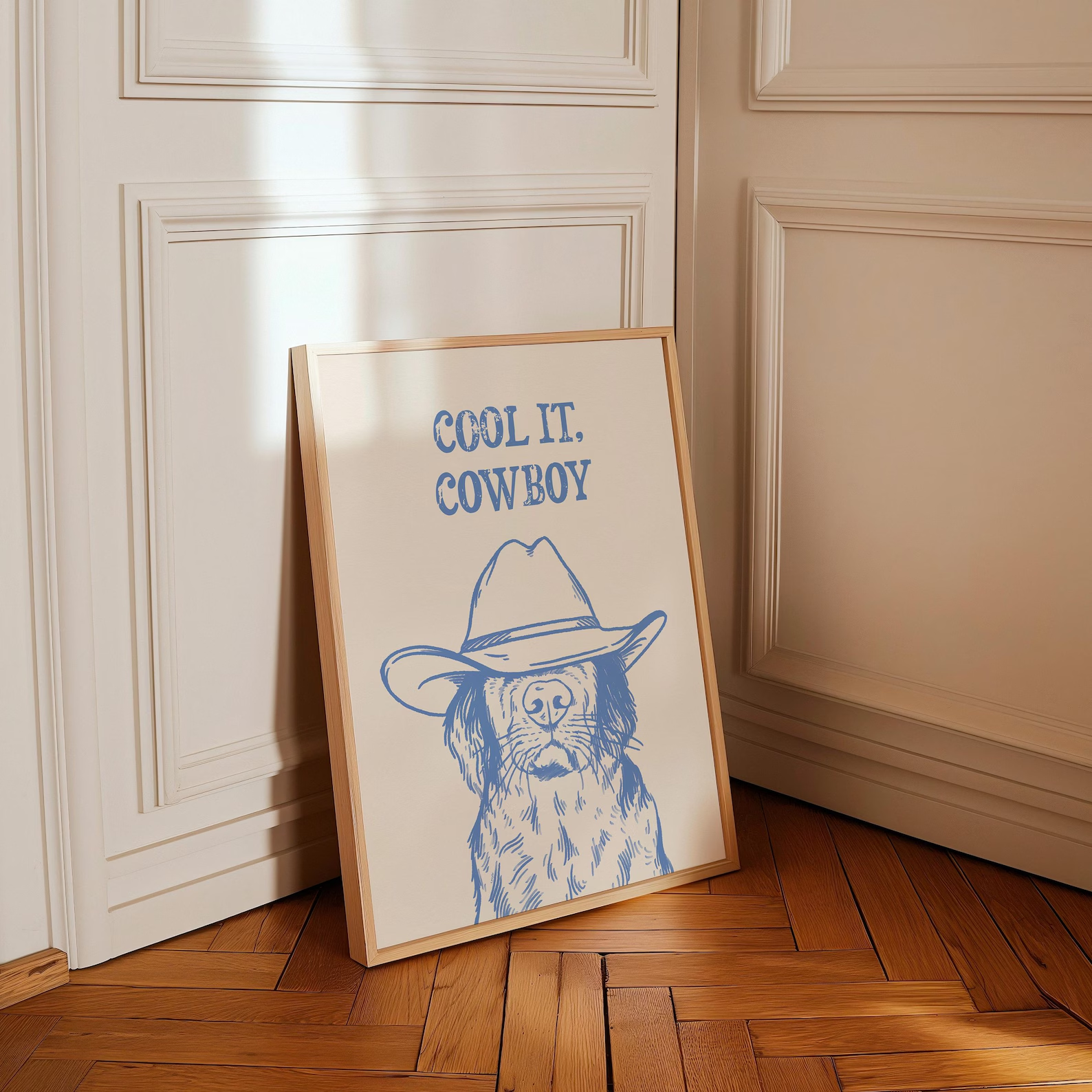cool it cowboy art print retro - Vintage Fashion Wall Art avaliação e preço