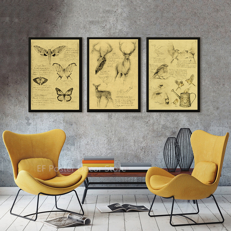 Old Sketch Studies Poster Vulp - Vintage Fashion Wallpaper avaliação e preço