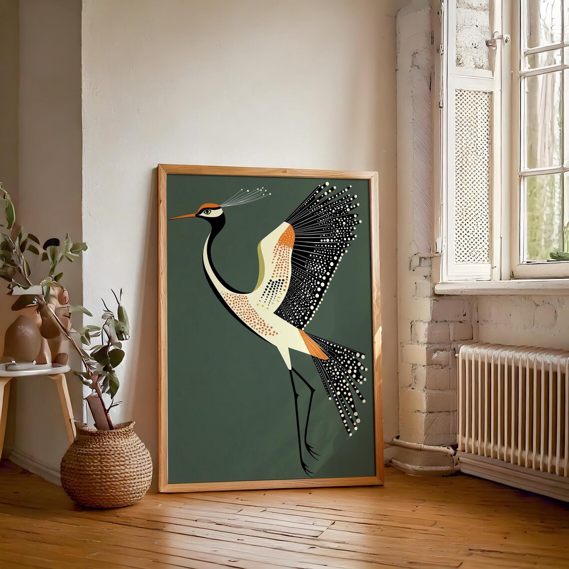 Fancy Flying Crane, Art Deco W - Vintage Fashion Wall Art avaliação e preço